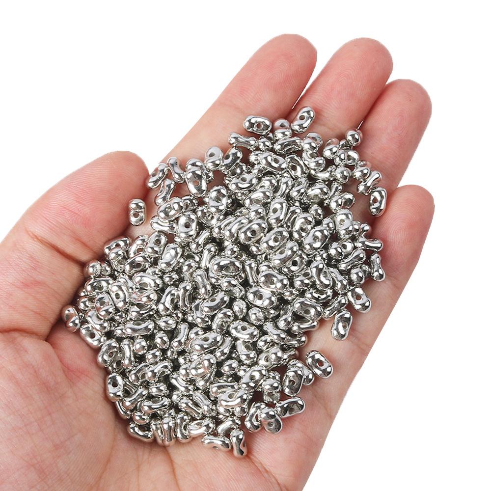 Acrylic Gold Silver Peanut Beads Beaded Necklace Work In Progress Bracelet Handmade Diy Jewelry Accessories Accessories Materials