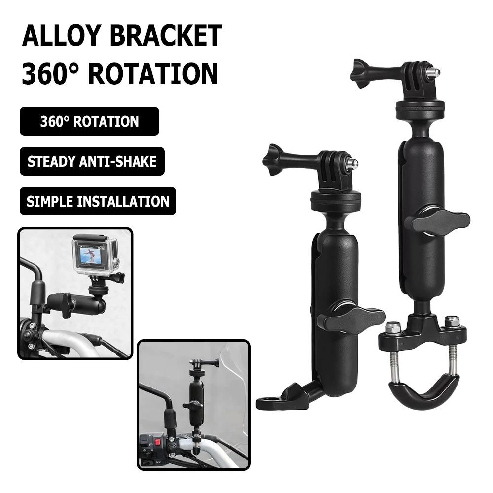 Metal Motorcycle Bicycle Camera Holder Handlebar Mirror Mount Bracket For Gopro Dji Action Camera Phone