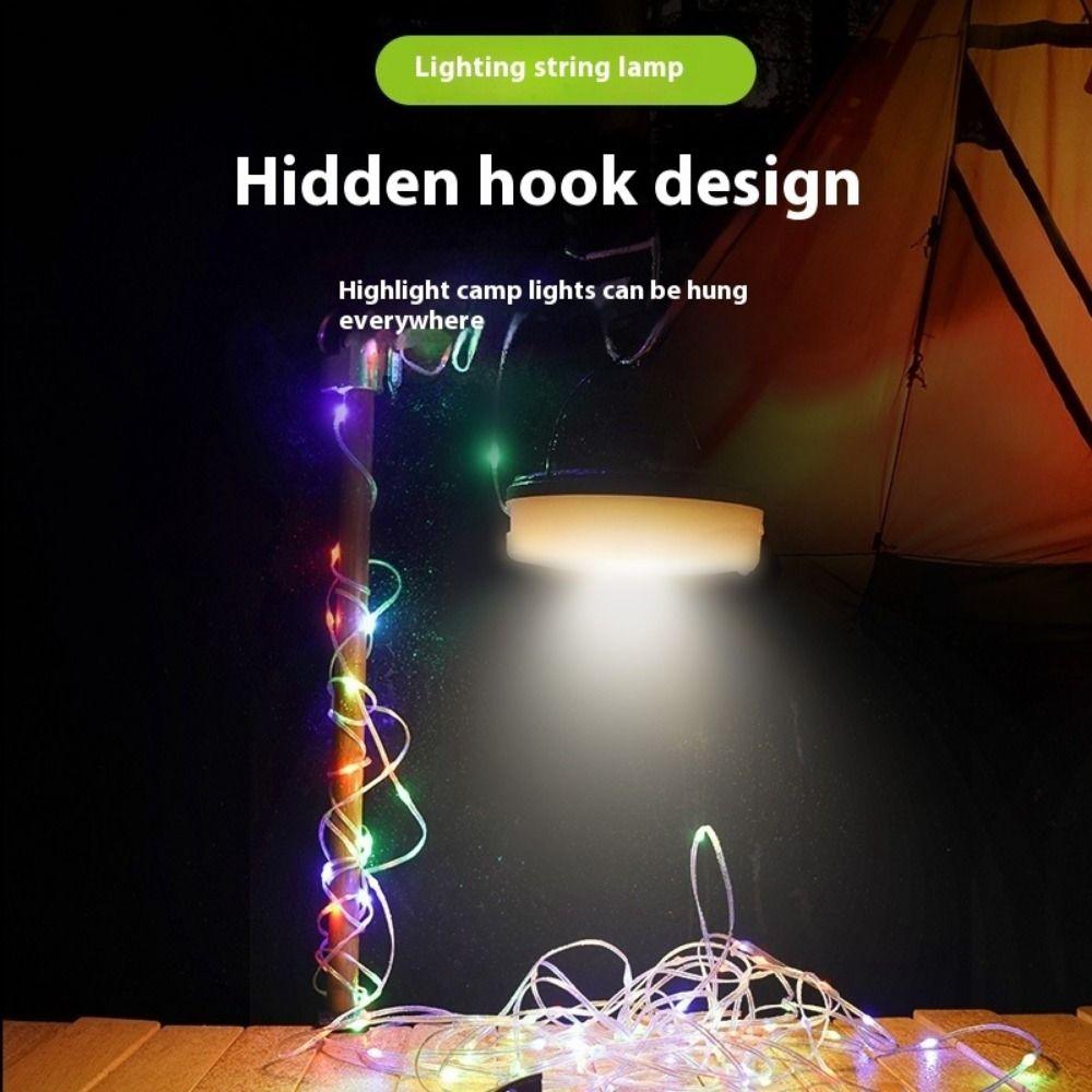 10M String Lights Solar String Lights USB Rechargeable LED Camping Lamp Tent Light  Yard