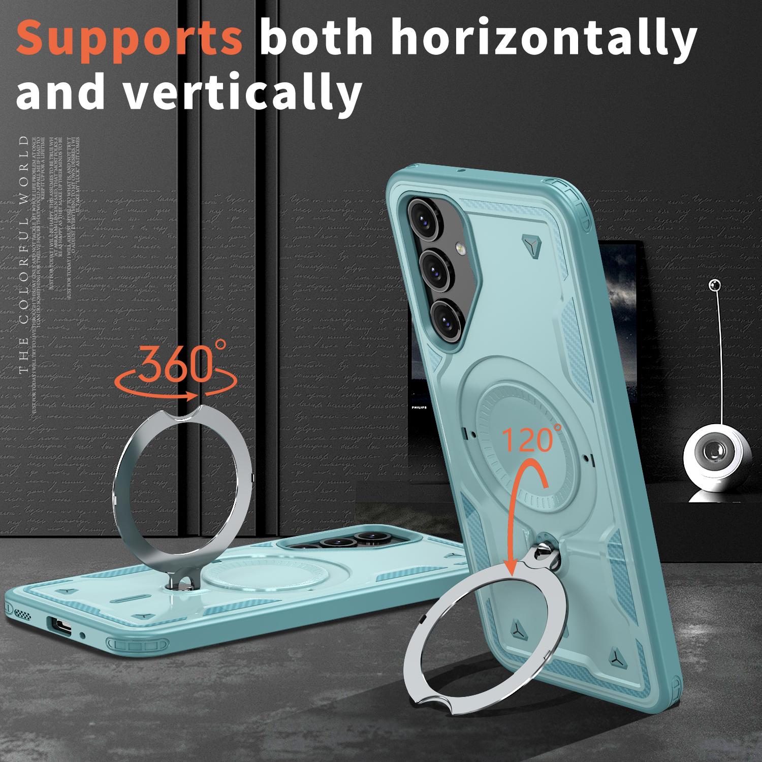 

For Samsung Galaxy A16 4G/5G Case Compatible with MagSafe Military Protection PC+TPU Kickstand Phone Cover Red