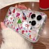 Winter Snowflakes Christmas Clear Phone Cover Case For iPhone 16 15 14 13 12 11 Pro Max 7 8 Plus X XR XS Airbag Anti-fall Cover