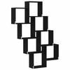 Wall Shelf Black Oak Look 90 x 15 x 119.5 cm Engineered Wood