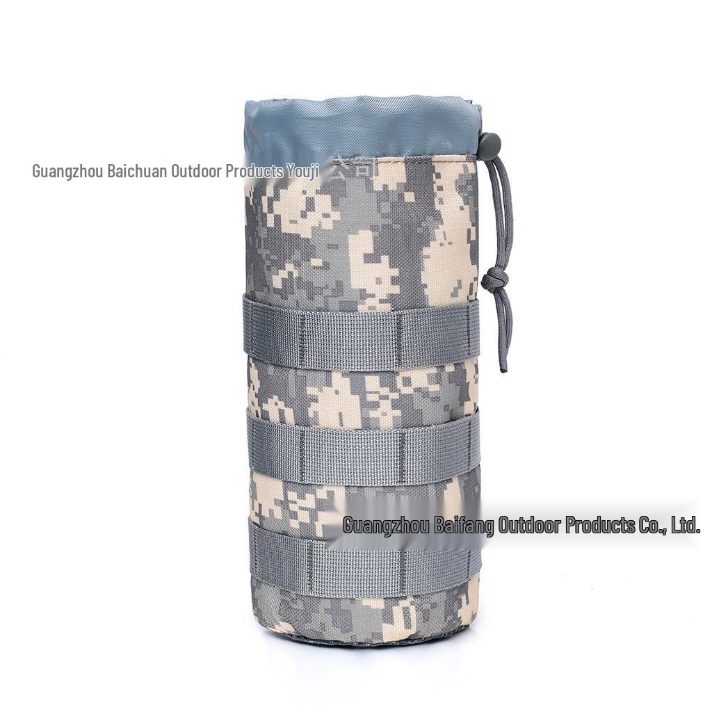 Sac plasă tactic cu șnur de camuflaj pentru sticle mari de apă