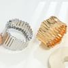 European and American jewelry exaggerated irregular metal bracelet personalized spring open bracelet women's wide face jewelry