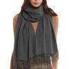 European-American Thickened Warm Winter Scarf: Long, Wide, Imitation Cashmere Shawl In Solid Colors