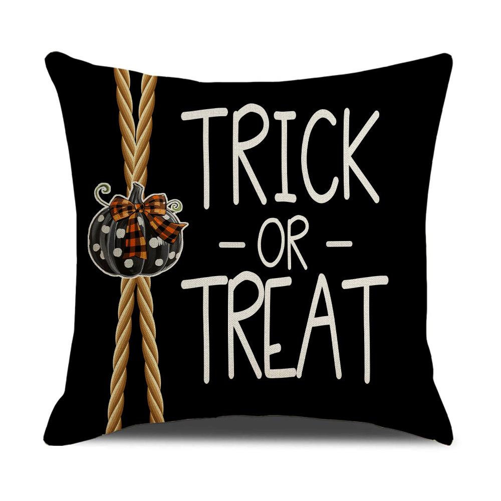 New Halloween Pillow Cover Black Pumpkin Ghost Horror Car Party Cushion Sofa Pillow Cover