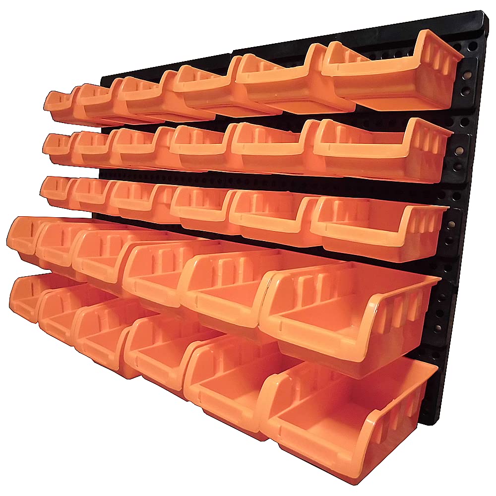 Auto Parts Center Wall-Mounted Tool Cabinet, Storage Case for Small Items and Parts, 32 Pieces