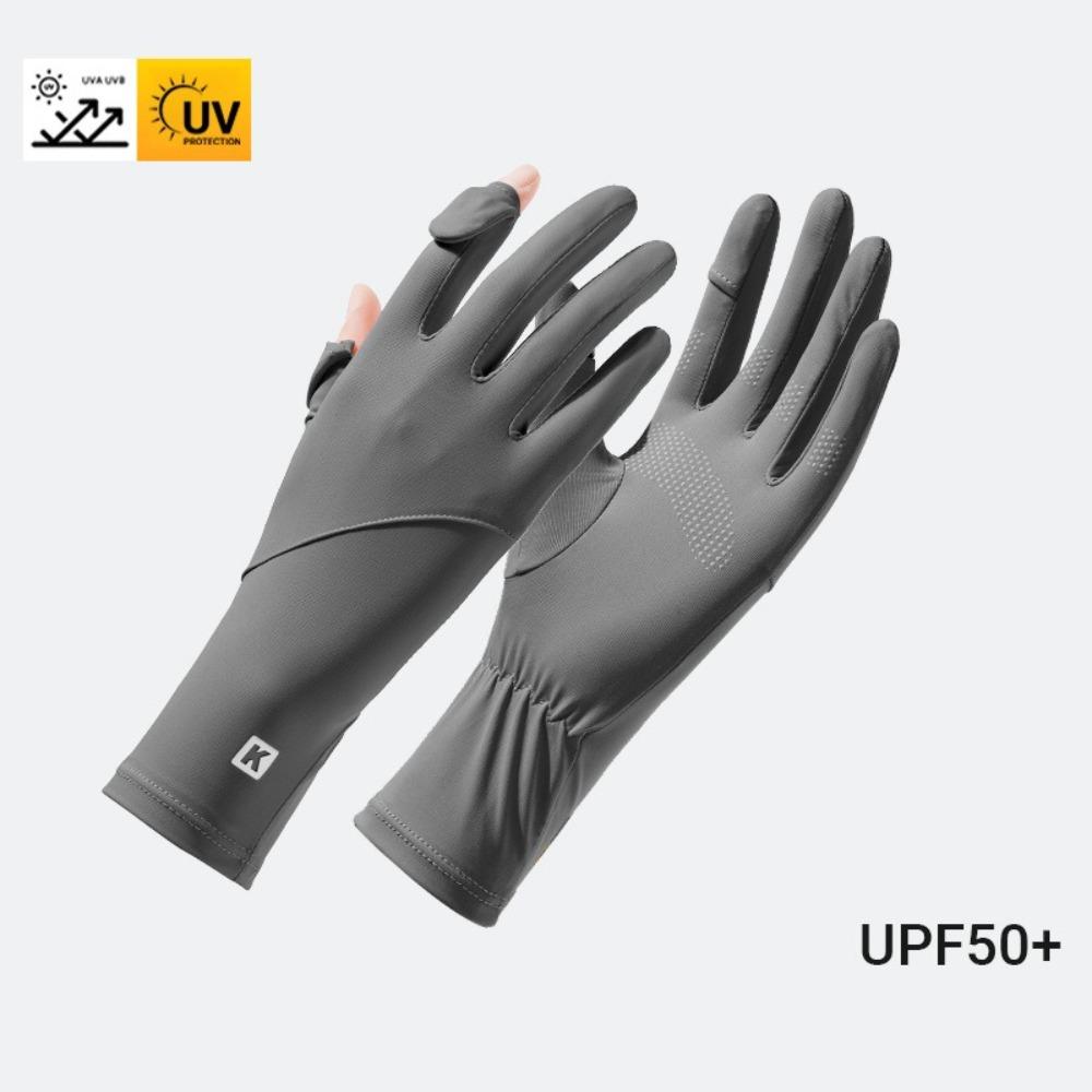 New Touch Screen Ice Silk Gloves Anti-UV Highly Elastic Sunscreen Gloves Non-slip Breathable Riding Driving Gloves Summer