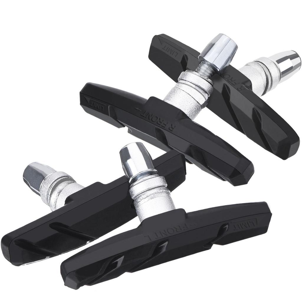 4 Pcs Road Bike Brake Pads Mountain Bicycles V Brake Blocks Shoes No Noise Bike Brake Pads Replacement Parts Durable