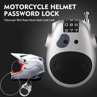 Motorradhelm Passwortschloss Teleskopisches Drahtseil Stahlseil Zahlenschloss Diebstahlschutz Sicherheitsschloss Fahrrad Koffer Gepäckschloss