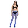 Sexy Rhinestone Fishnet Stockings Women Small Mesh Pantyhose Crystal Diamond Hollow Out Tights Sexy Lingerie Clubwear Party