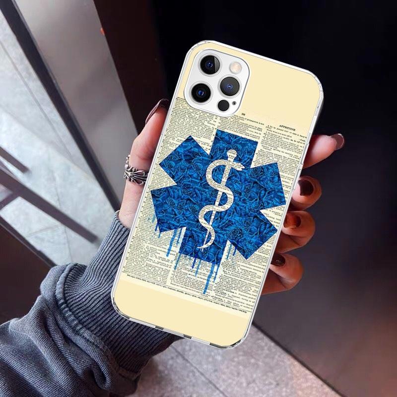 EMT EMS Medical Rescue Phone Case For iPhone 17 Air 11 13 Mini 14 15 Plus 16 12 Pro Max 16E SE 7 8 Pattern Soft TPU Back Cover