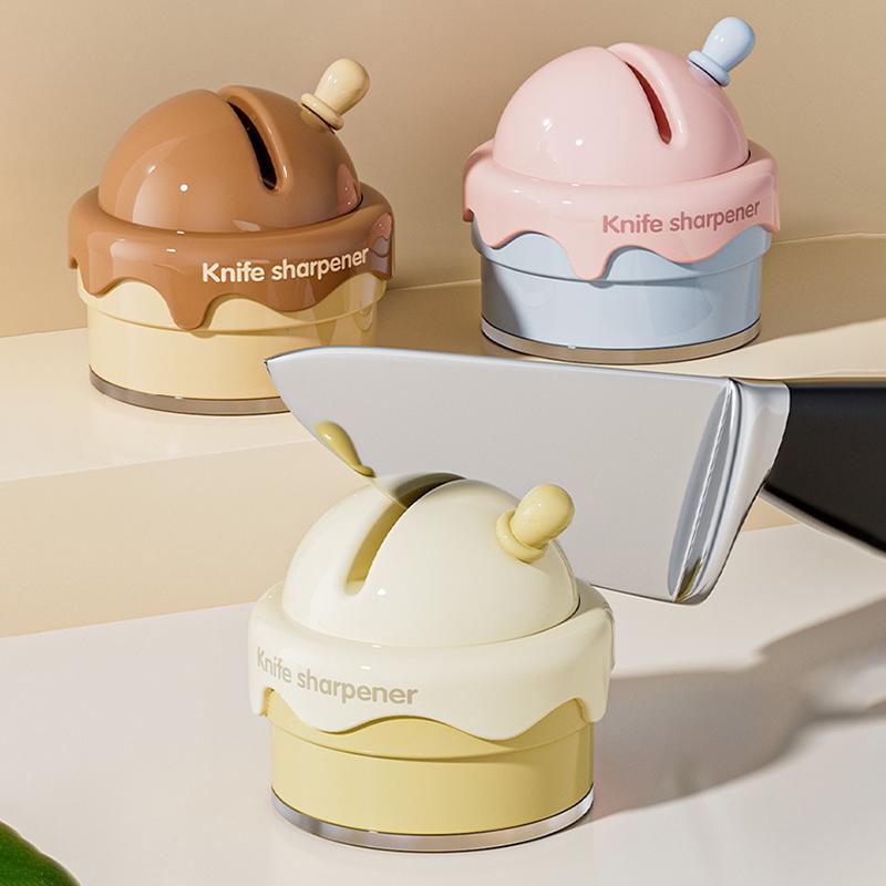 New Ice Cream Suction Cup Whetstone Professional And Fast Knife Sharpener For Household Kitchen Knives And Scissors Kitchenware