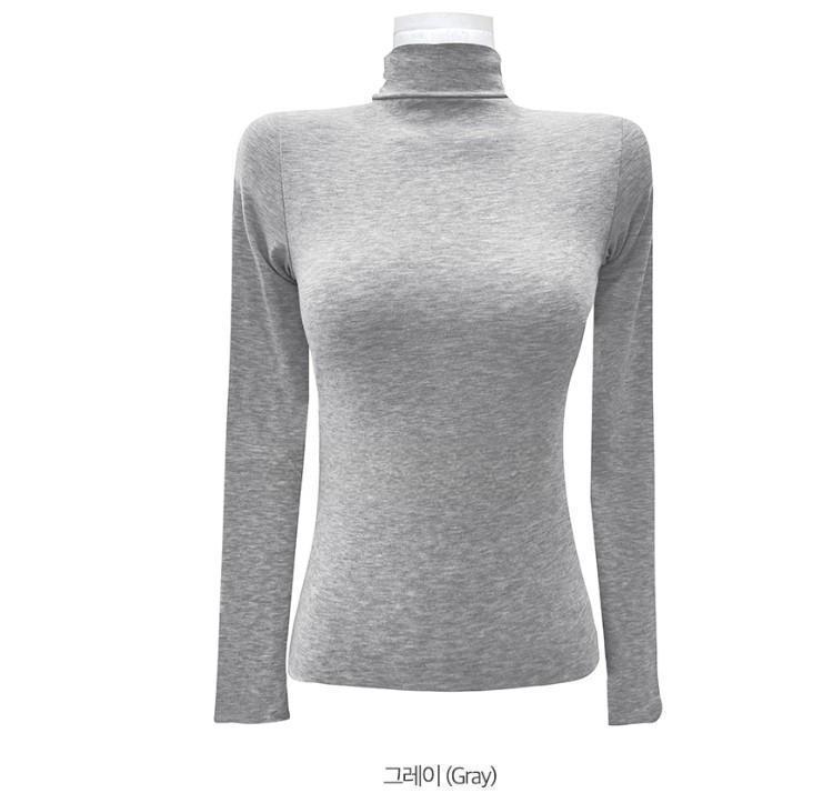 Korean Dongdaemun Cashmere Slim-Fit Turtleneck Top - Women's Autumn/Winter Versatile Long-Sleeve Base Layer