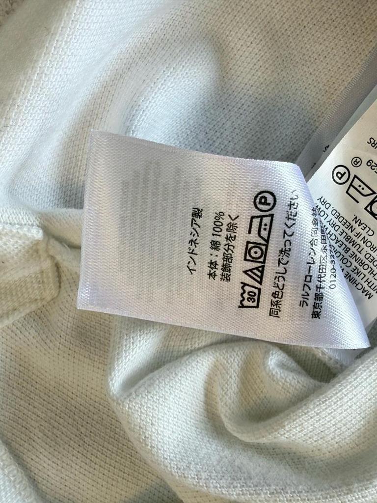 [USED] Ralph Lauren Polo Shirt, White Navy Big Pony Embroidery, Navy, Set of 2