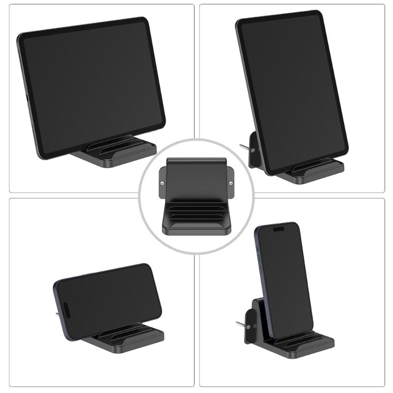 Multiple Device Wall Mount Holder Stand for Tablets, Smartphones Easy Installs with Adhesive or Screws