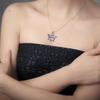 Elegant Bridal Jewelry Set Heart Necklace Drop Earrings Pendant Earrings Heart Rings Party Jewelry Suitable for Wedding