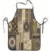1pc Vintage Patchwork Geometric Floral Print Apron, Durable and Easy To Clean, Adjustable Waistband, Polyester Material, for Kitchen Cooking, Gardenin