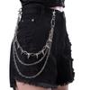Chaîne de taille multicouche Hip Hop Punk Métal Rivet Bijou pour Performance Scénique