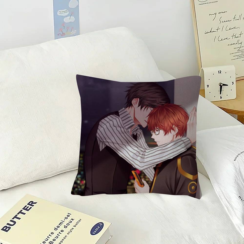 Anime Game Mystic Messenger Maple Design Cushion Cover Happy Autumn Harvest decor Holiday Decorati Pillow Cover