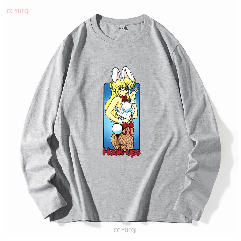 Hookups Skateboard Sexy Häschen-Mädchen T-Shirt S 4XL lange oder kurze Ärmel Vintage gewaschen Vielseitig Mode Leicht lässig Mann