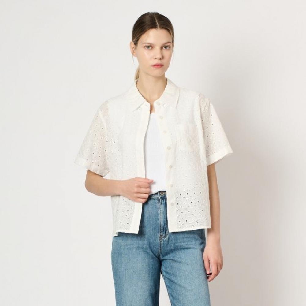 Bcbg Punching Blouse B4f7b402 white (10)/66