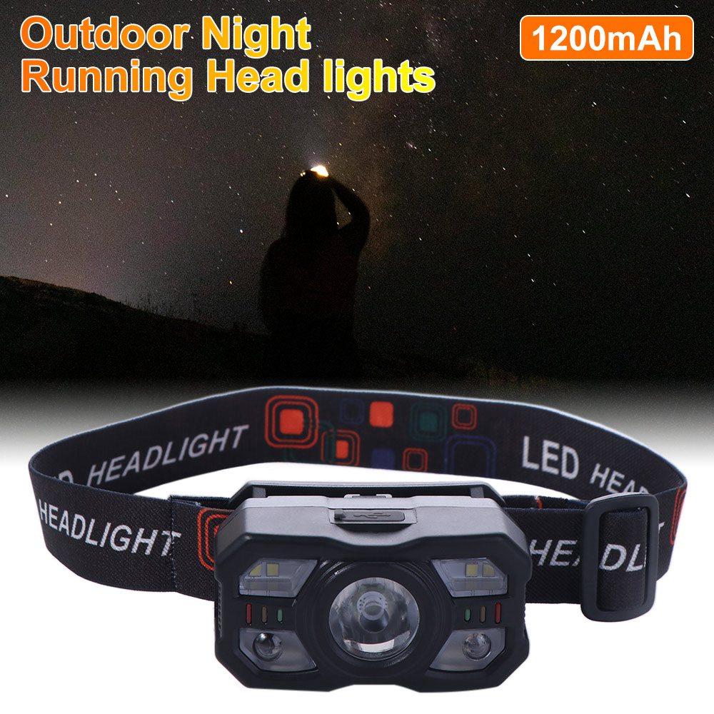 Ultra Bright IR Motion Sensor  Head Lamp Adjustable Mode Head Flashlight  Fishing