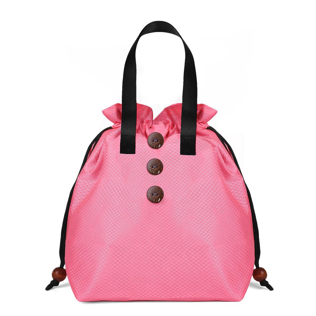 New Nylon Handheld Lunch Bag Simple Modern Style Insulated Lunch Bag Multi-color