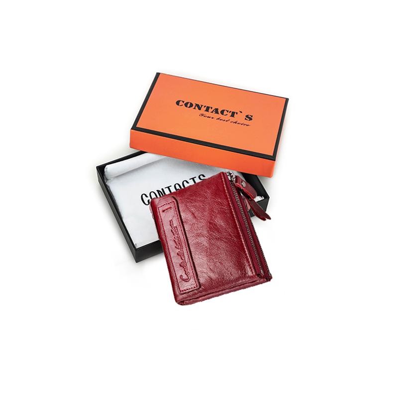 KONTAKT'S Mode Dame Echtleder Geldbörse Luxus Retro Damen Kartenhalter Reise Date Familie Geschenk Münzbörse