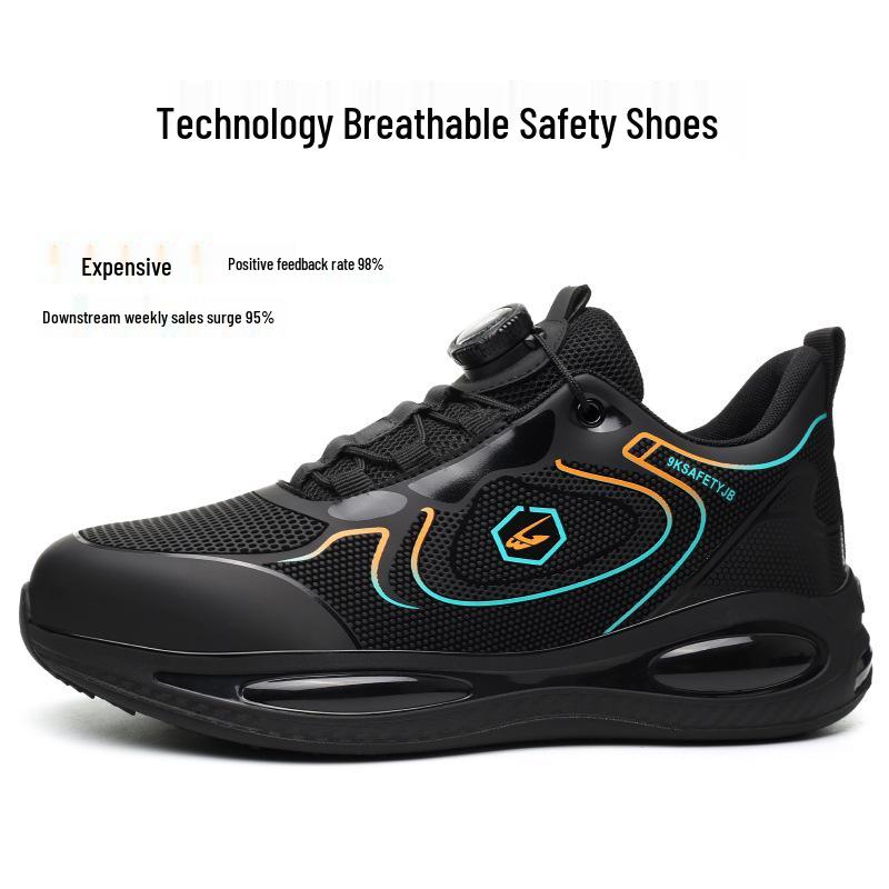 Durable Non-Slip Steel Toe Safety Shoes - Anti-Smash & Puncture Resistant, Comfortable for Long Wear