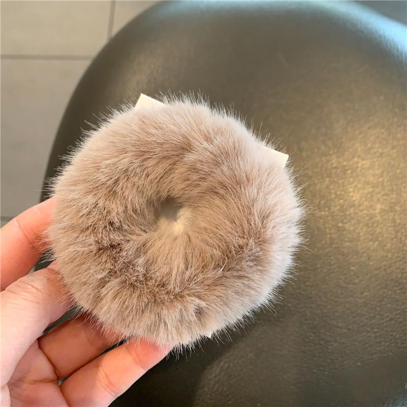 Soft Fluffy Plush Hair Scrunchies For Women Multi Colors No Tug Design For Daily Wear Party Styling