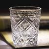 High-End Luxury Crystal Whisky Glass Hand Engraved Lucky Star Pattern Bourbon Vodka Drinking Glassware 240Ml Handmade Artwork