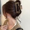 Large Leopard Print Bow Hair Clip for Thick Hair - Shark Style Accessory for Women