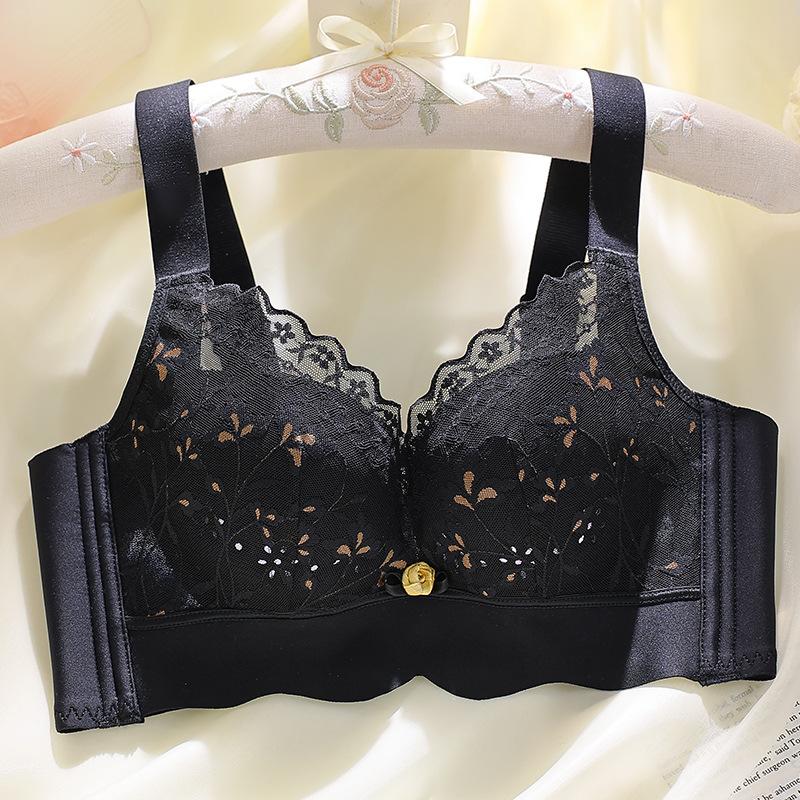 Women's Summer Thin Seamless Bra Gathering Bra No Steel Ring Comfortable Adjustable Bra Push Up Bra