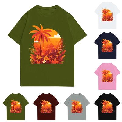 Men's Stand Collar Short Sleeve Shirt Loose Leisure Holiday Shirt Man