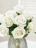 Künstliche Blumen Haus Valentinstag Hochzeit Dekoration Wohnzimmer Einrichtung DIY Vase für Haushaltsprodukte Getrocknete Rosen Strauß