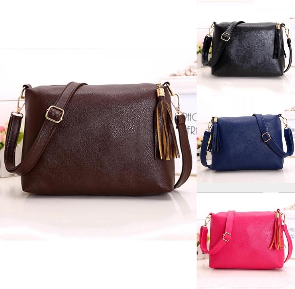 Sweet Lady Style Cross Section Square Cross Body Bag With Tassel Detail