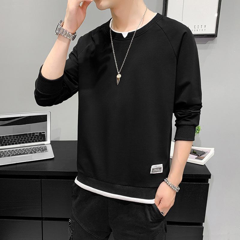 

Свитер мужской весна осень одежда носить универсальный мужской круглый вырез мужской свитер мужской весна L чёрный