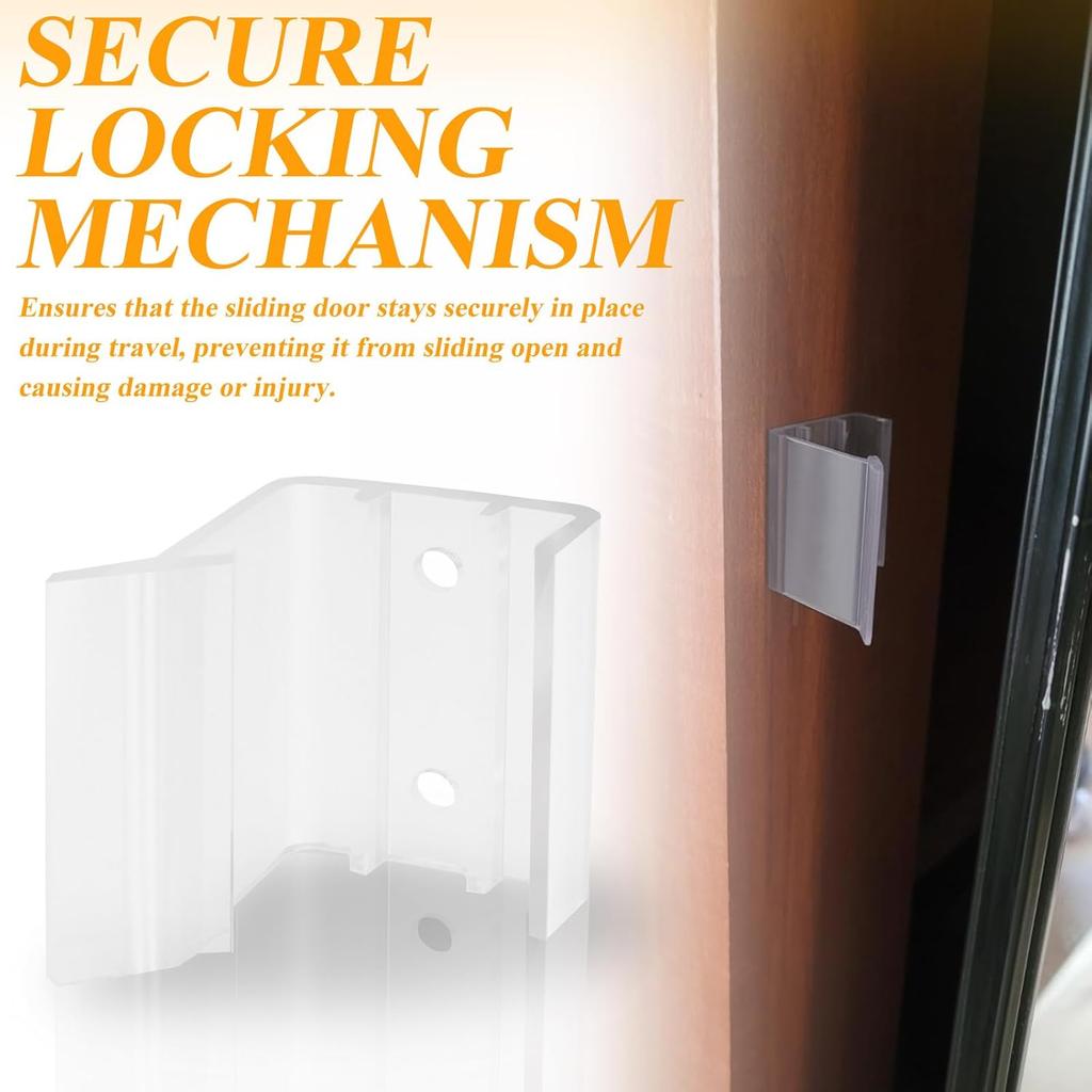 LhyBtm 4 Pack RV Sliding Mirror Door Latch Universal Mirror Closet Door Latch Universal Sliding Mirror Door Catch Replacement for RV Camper Motorhome