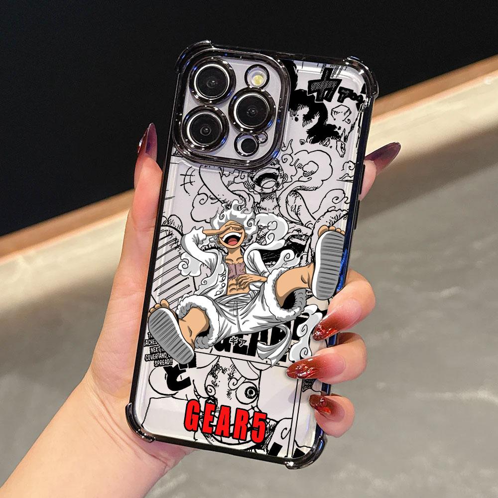 Hot LuffyS Sun God NikaS Plating Phone Case For Samsung S26 S25 S24 S23 S22 S21 S20 FE Note20 Edge Plus Ultra 4G 5G Anti Fall