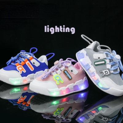 Kids Casual Sneaker Kids Shoes for Girl LED Light Shoes Sports Shoes Luminous Mesh Children Boys Shoes