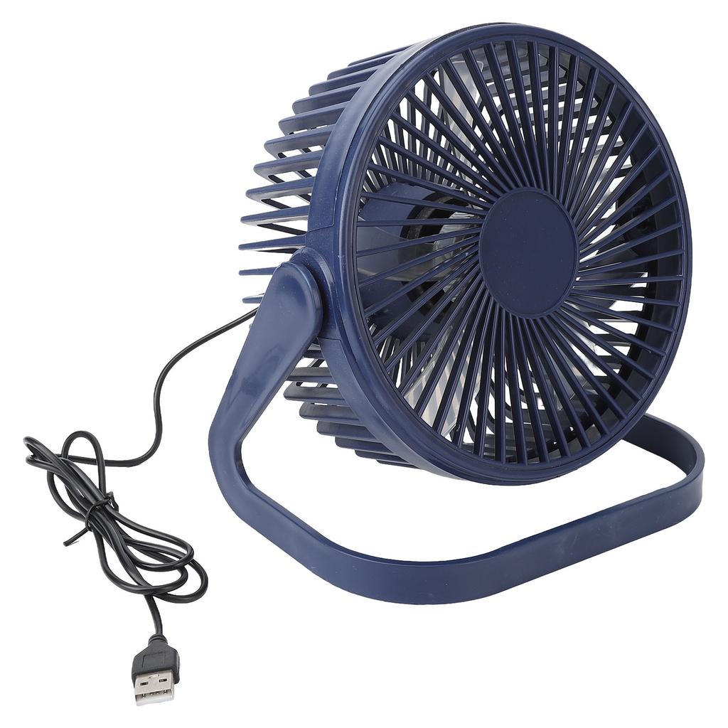 Kleiner Luftzirkulator Ventilator 2 Einstellbare Geschwindigkeiten Blau Tragbar Wiederaufladbar USB Schreibtisch Tisch Kühlventilator für Wohnheim