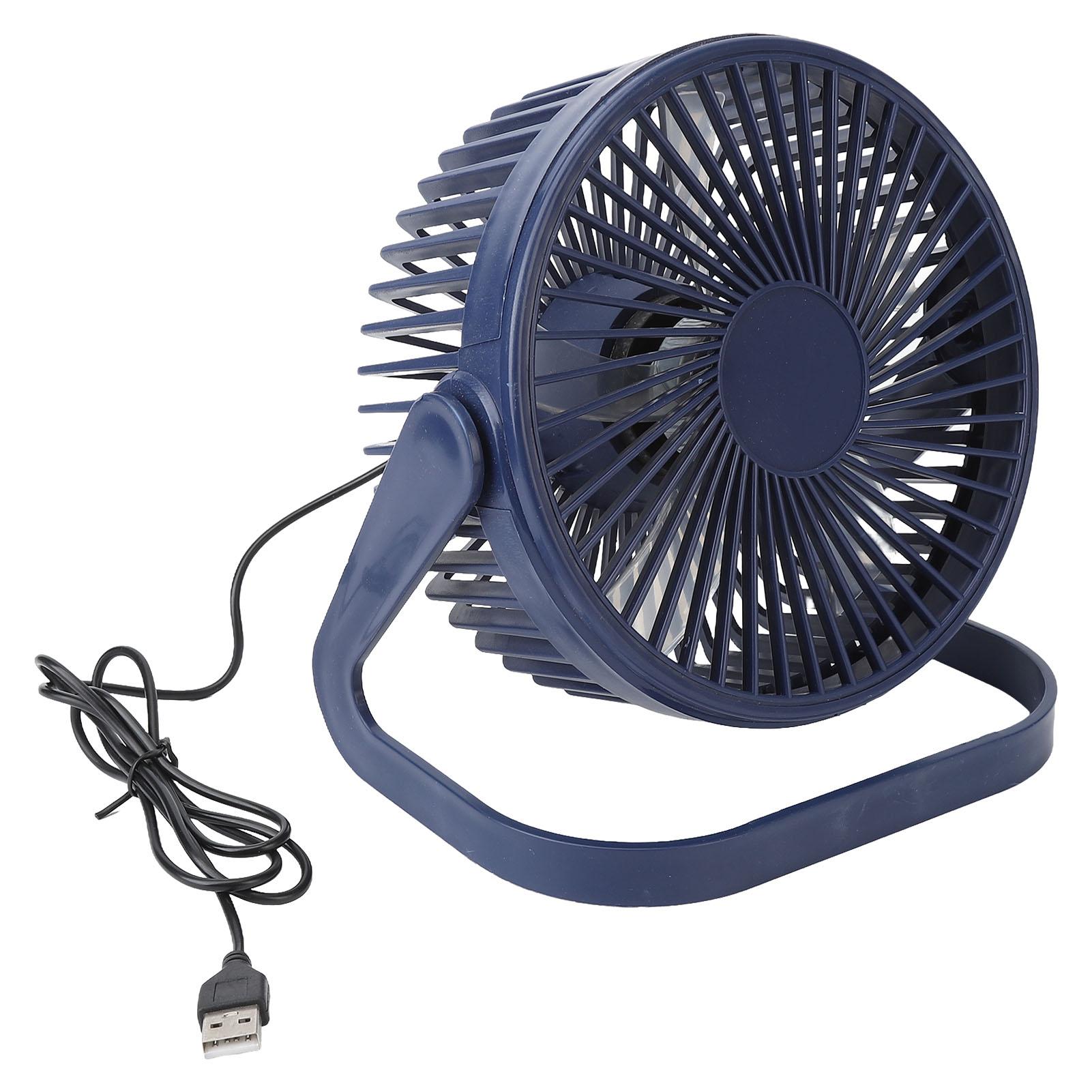 

Small Air Circulator Fan 2 Adjustable Speed Blue Portable Rechargeable USB Desk Tabletop Cooling Fan for Dormitory 6 Inch