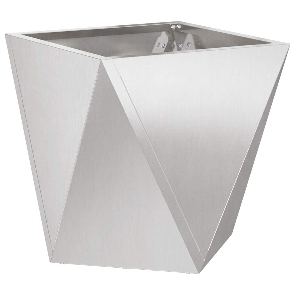 Plant Pot Silver 30 X 30 X 30 Cm Stainless Steel