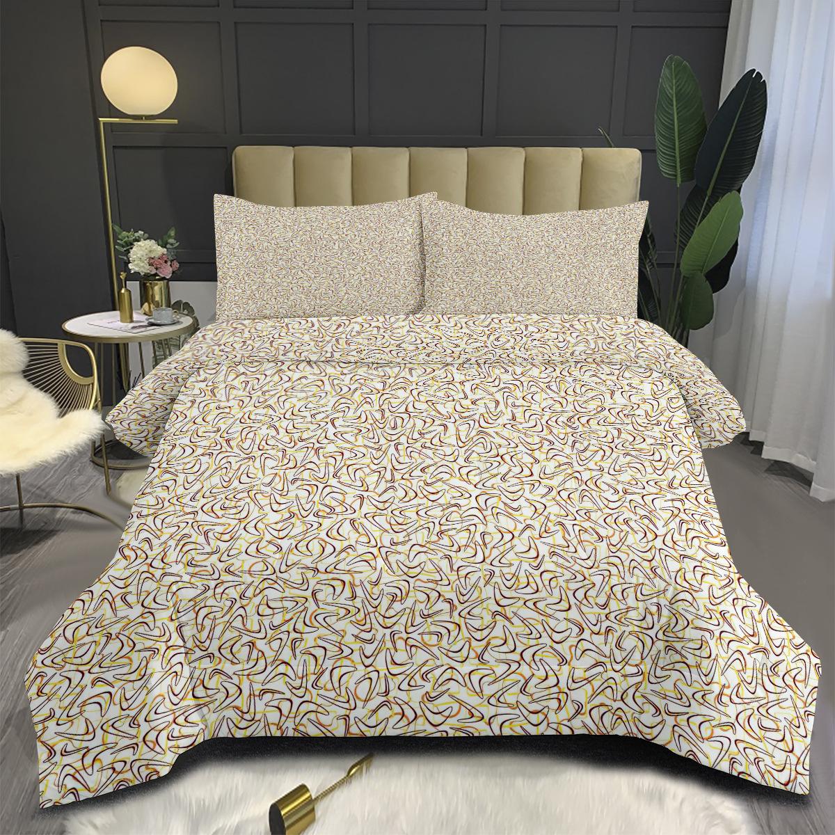 

Floral Fat Quilt Thickened Feather Silk Cotton Three-piece Quilt Cover Set 140*200cm