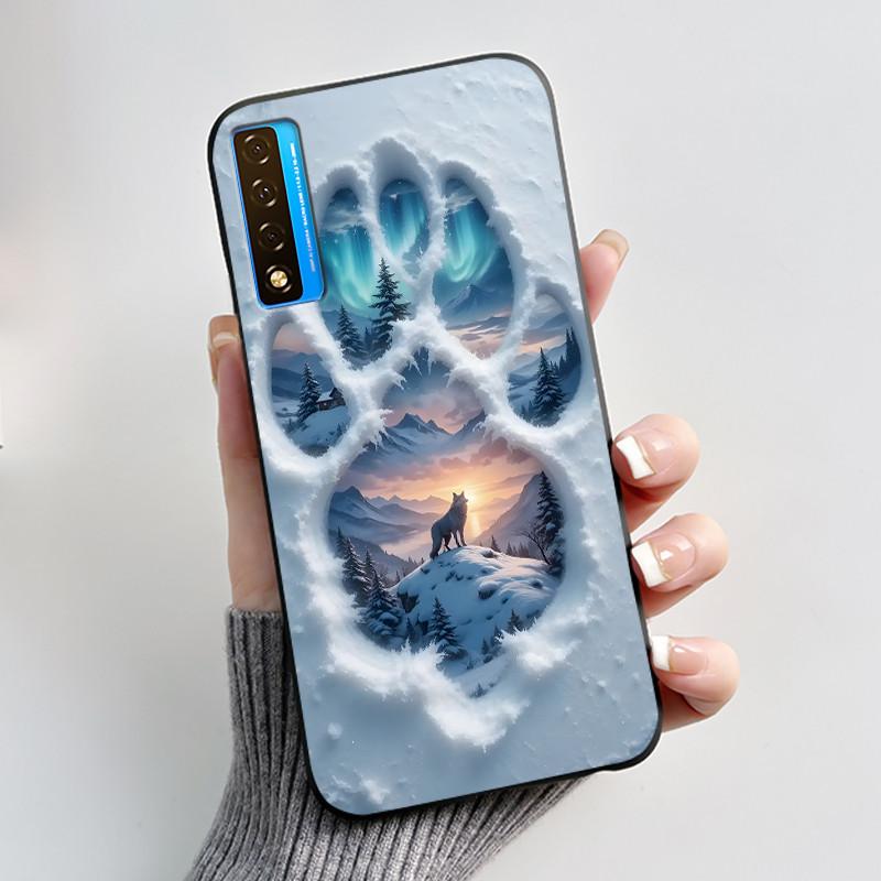 New Casing For TCL 20 5G 20S 20L 20L+ Flower Pattern Shockproof Cover For TCL 20 SE Fashion Cartoon Design Soft Black Case