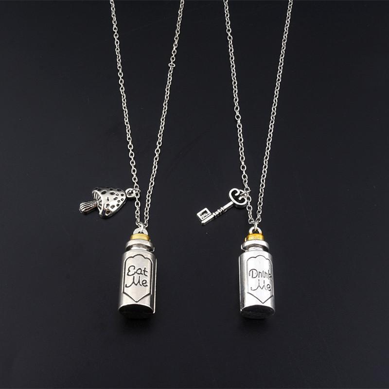 In Alice Wonderland Inspired Necklace With Mushroom Shape For Gift Collectors