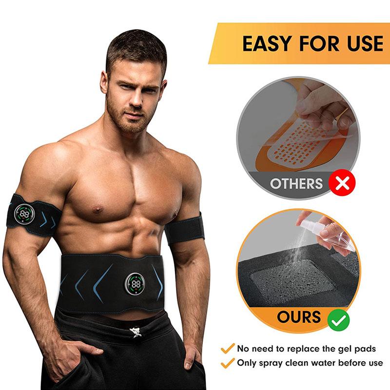 Abs Toning Belt EMS Electric Vibration Abdominal Muscle Trainer Waist Body Slimming Fitness Massage Belts for Arm Leg Workout