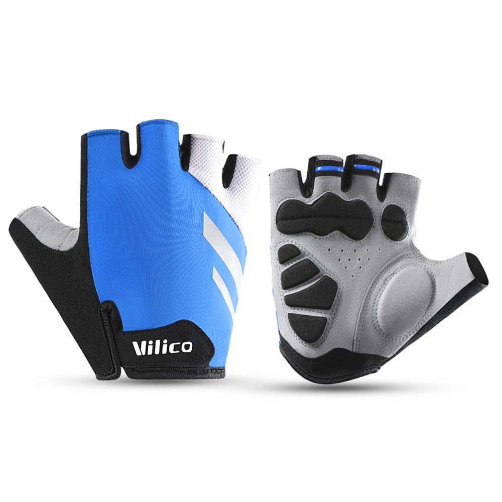 

VILICO A0066V 1 Pair Size XL Cycling Fitness Fishing Gloves Shock Absorbing Anti Slip Half Finger Gloves B