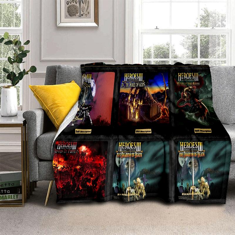 HOMM Game 9 Factions Races Stronghold Dwelling Creatures Heroes of Might and Magic Soft Blanket for Living Room Bedroom Bed Sofa